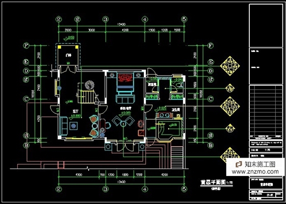 整套家装施工图 别墅