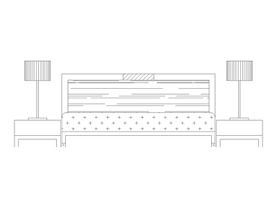 床 现代家具图块别墅家具图块施工图