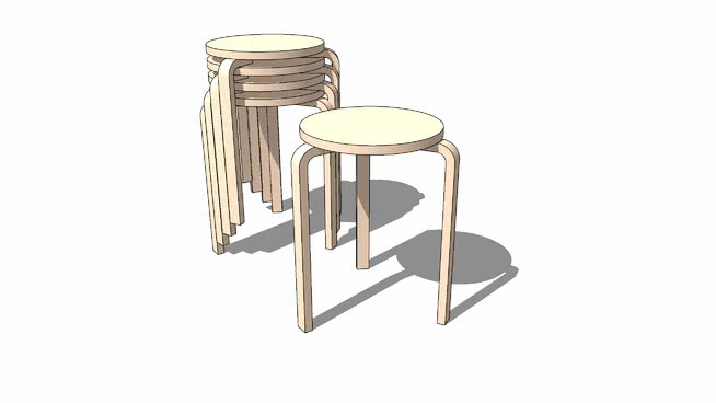 阿尔瓦·阿尔托叠加表 椅子 桌子 家具 台灯