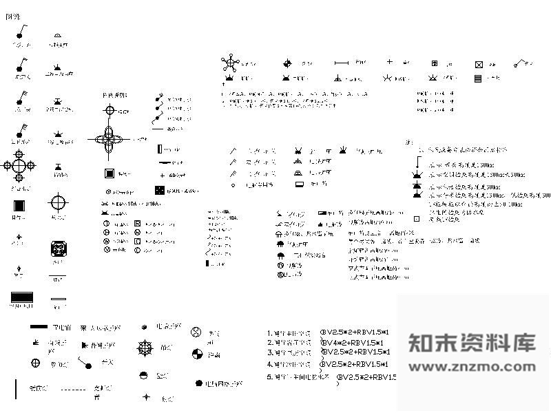 图块 节点室内开关文字图块