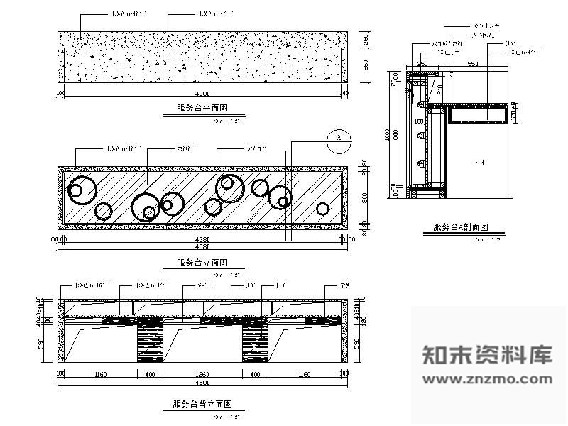 图块/节点KTV总服务台详图 前台