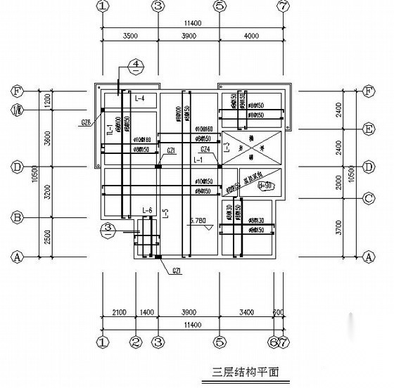 [浙江]三层砌体结构住宅建筑结构施工图（坡屋面 农村住...