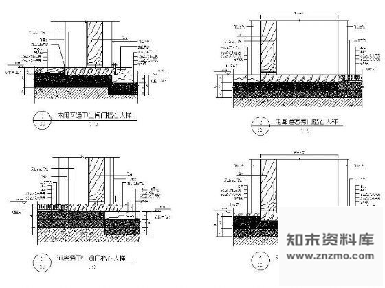 图块/节点酒店门槛石详图集 地面节点
