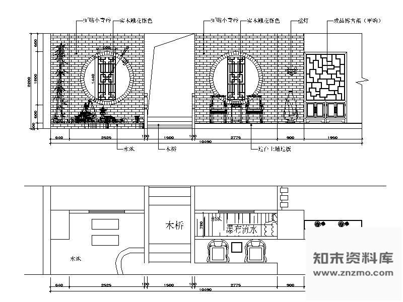 图块/节点中式茶楼立面图