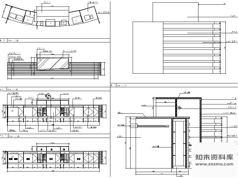 图块/节点桑拿大厅接待台详图 前台 家具节点详图