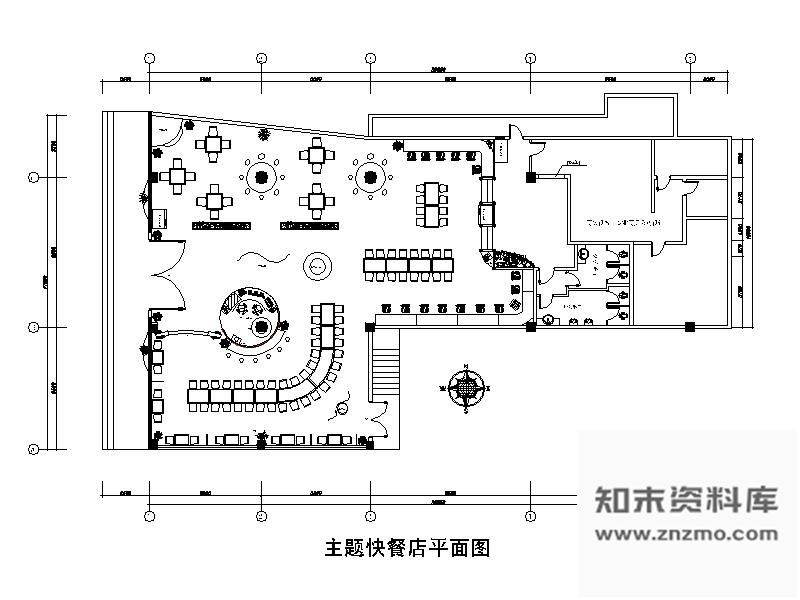 施工图某主题特色餐厅施工图含手绘