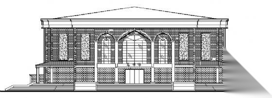 某二层篮球体育馆建筑方案图