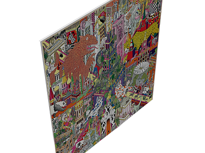 多彩城市景观装饰画