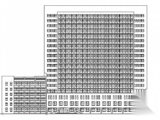 淮北某三甲医院二十层住院楼建筑施工图