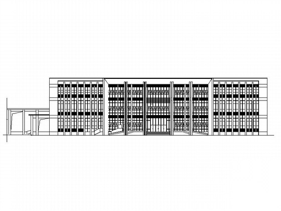 湘潭 某区行政中心三层后勤建筑施工图