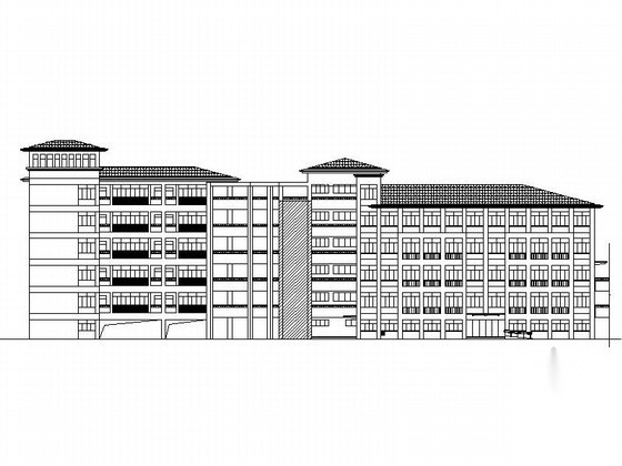 [江苏]6层现代风格中学教学楼建筑施工图