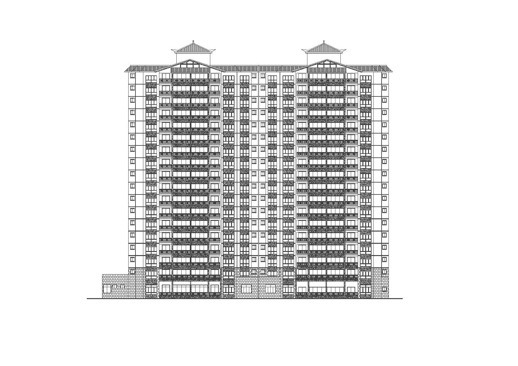 [福建]永安居住建筑设计整套施工图与节能报告书（CAD+文...