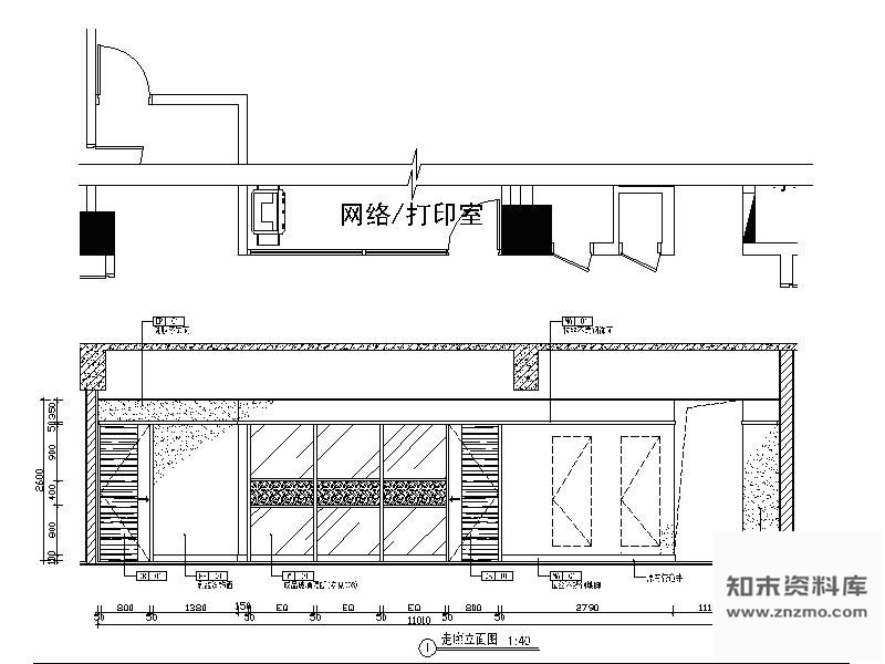 图块/节点走廊立面 节点详图