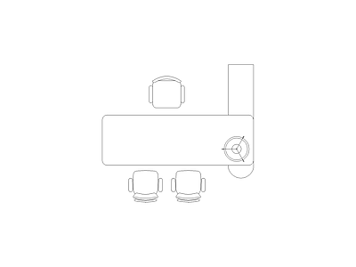 桌子 班台办公桌图块