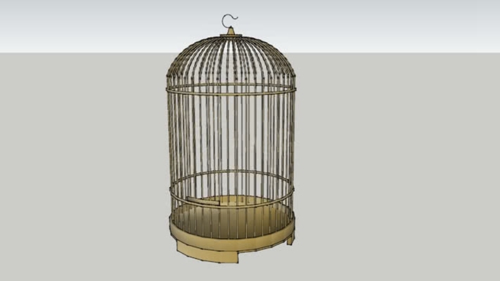 鸟笼 草图大师模型