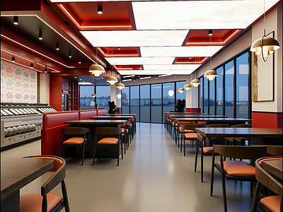 工业风快餐店