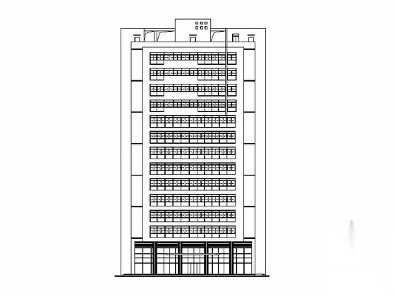 [温州]杨府山某十四层办公楼建筑施工图