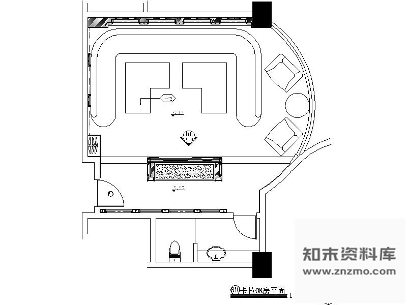 施工图奢华KTV包间装修图Ⅴ