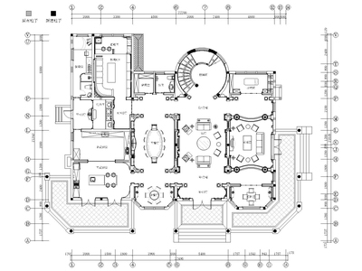 [江苏]丰泽岛10号别墅装饰施工图+效果图