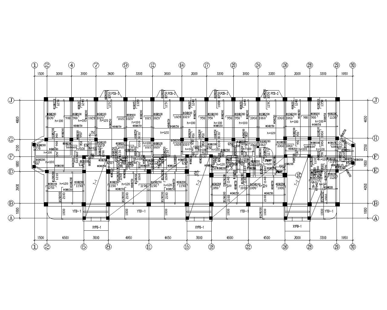 四层带阁楼砖混结构住宅施工图（CAD）