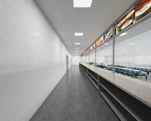 现代食堂 售卖区 学校食堂