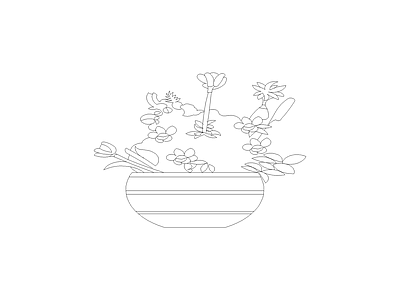 种绿植盆栽图块 植物