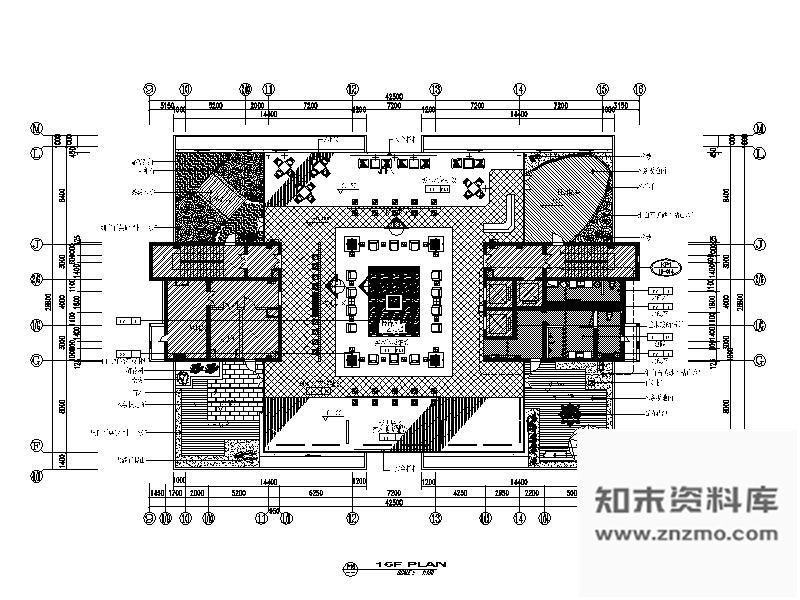 施工图江南某大学图书馆装修图(含效果)