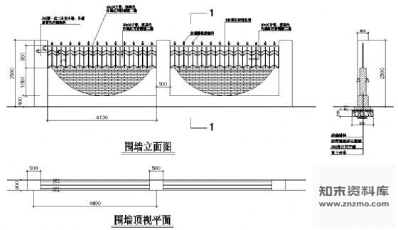 图块/节点围墙详图