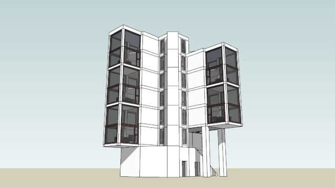 叠层公寓 室外 家居物品 楼梯 其他 建筑