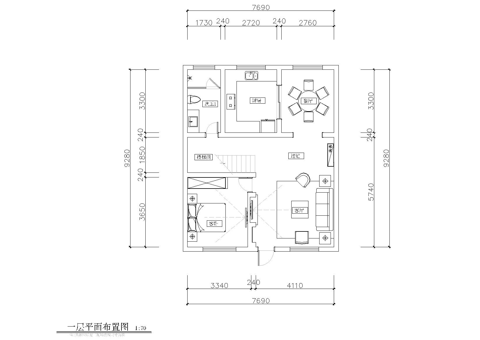 [江苏]某复式别墅样板间CAD施工图+效果图