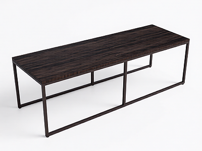 深色木纹茶几