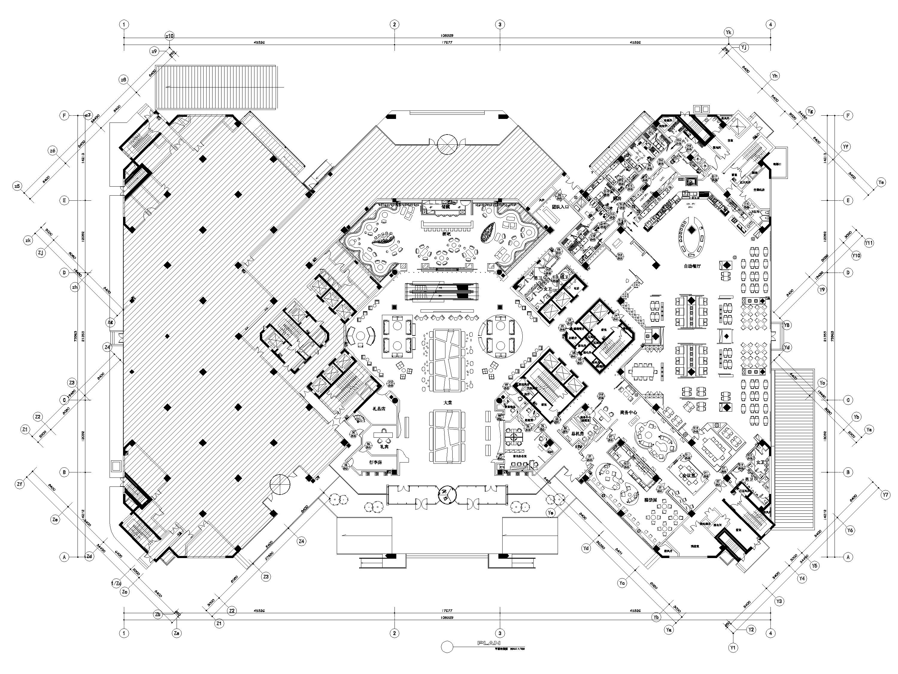 [上海]铂尔曼五星级酒店设计施工图+效果图