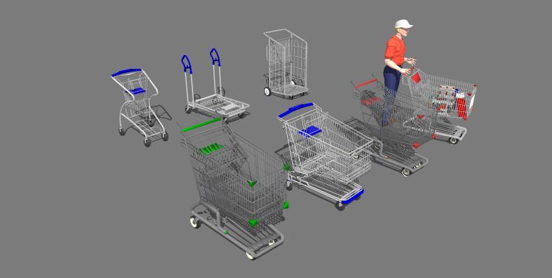 现代风格推车 超市推车