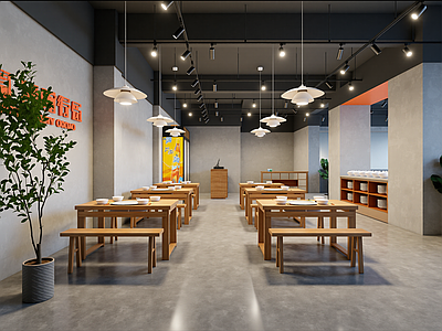 工业风快餐店