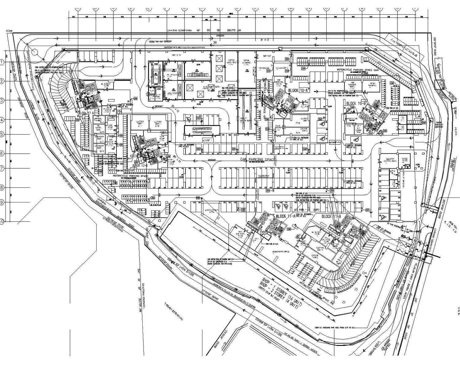 [马来西亚]碧桂园金海湾给水消防排污全套施工图170张... 建筑给排水 给排水图