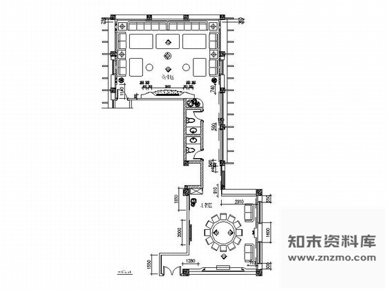 图块/节点会所华丽包厢立面图