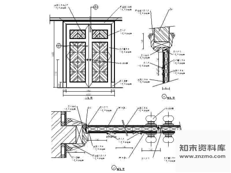 图块/节点酒店双扇门详图 通用节点