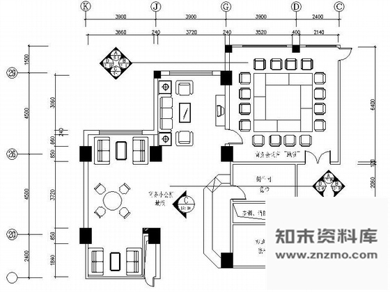 施工图酒店商务小会所装修图含效果