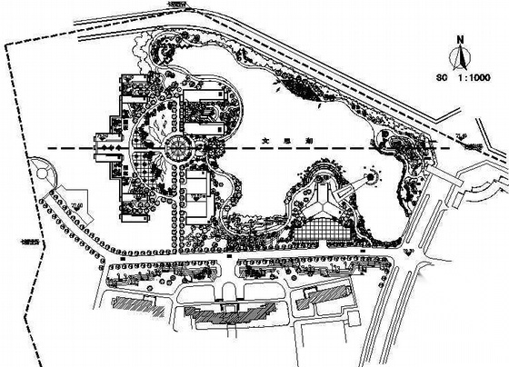 [湖北]某大学校园环境景观设计平面图