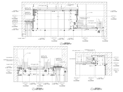 [海南]三亚71㎡现代三居室家装样板间施工图 平层