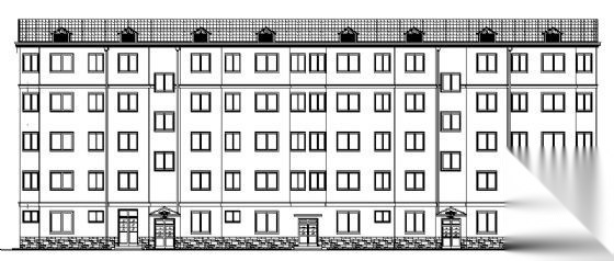 某五层宿舍楼建筑方案图