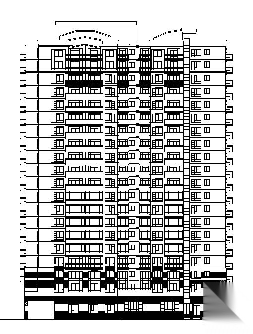 深圳某二十层塔式住宅楼方案图