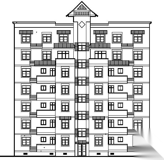 天奇花园小区B区住宅楼建筑施工图