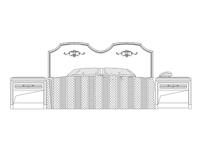 床 现代家具图块别墅家具图块施工图