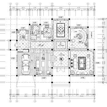 别墅施工图cad图纸下载dwg文件下载