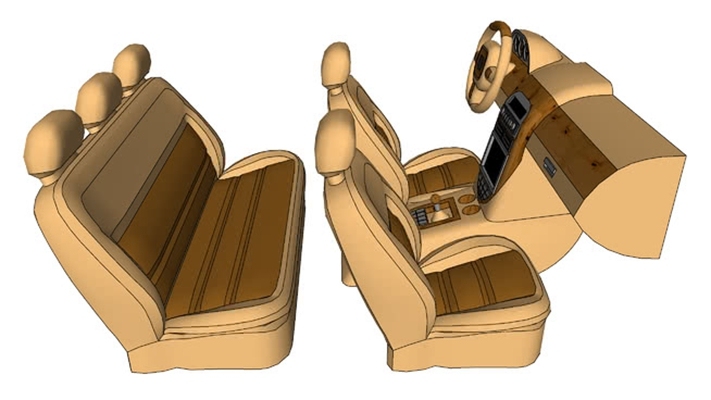 汽车座椅 草图大师模型