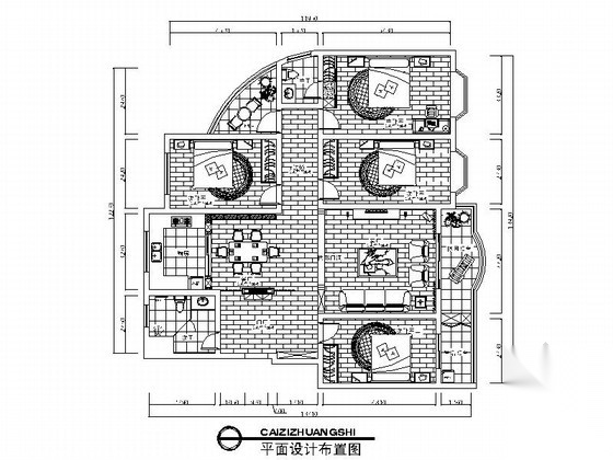 欧式风格四居室公寓装修图（含效果图）