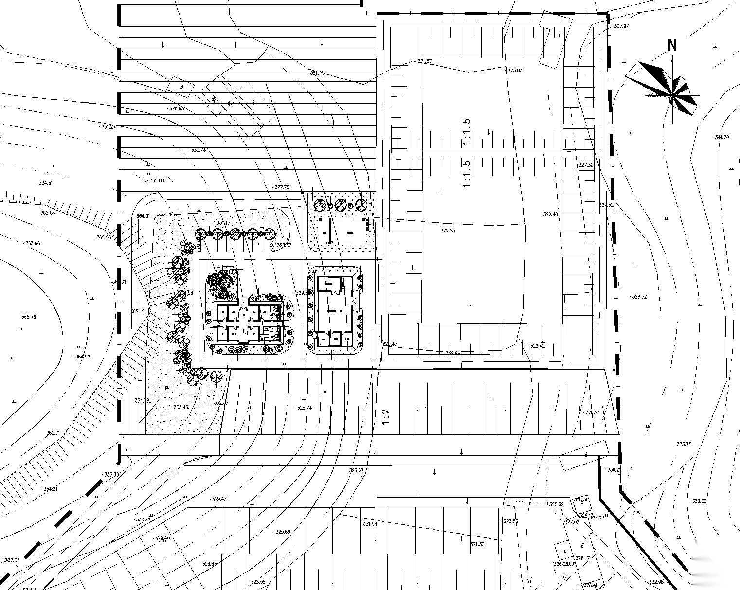 某江市垃圾处理场(填埋场)施工图-含结构电