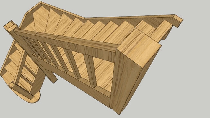 木艺楼梯 草图大师模型