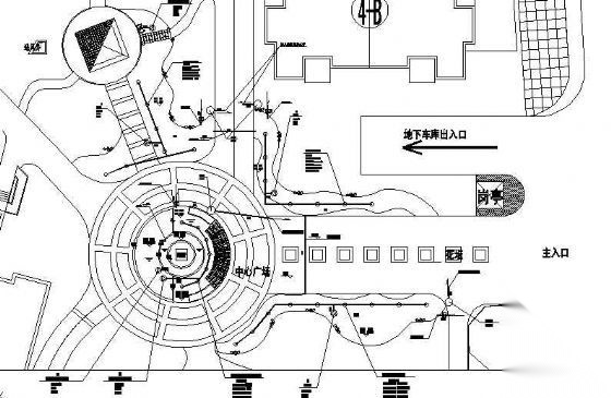 中心广场水景给排水管道设计详图 建筑给排水